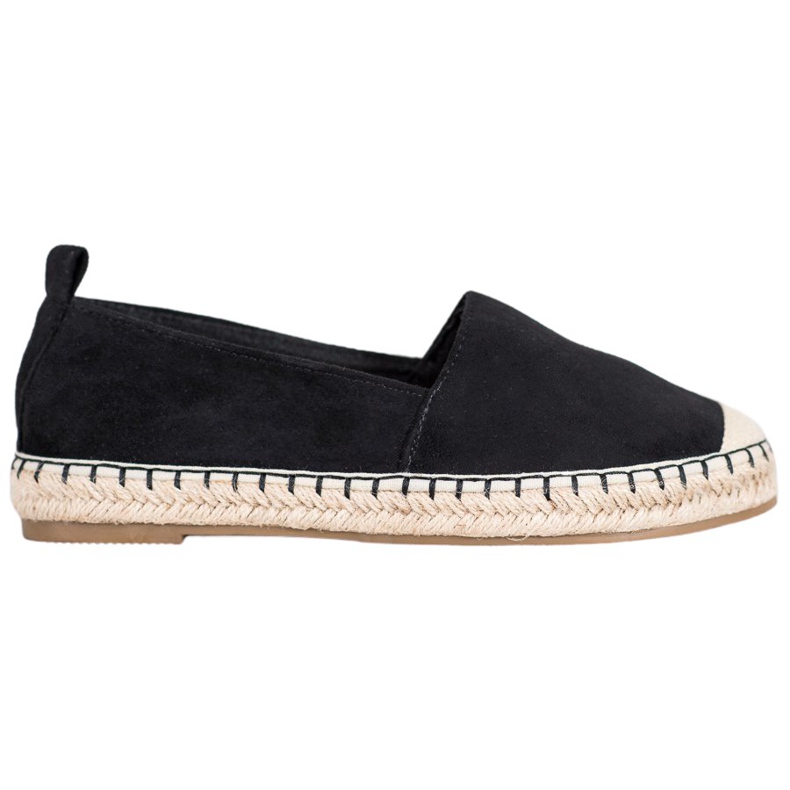 Anesia Paris Alpargatas de ante cómodas negro