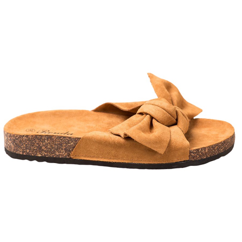 Renda Zapatillas cómodas con lazo marrón Renda Zapatillas cómodas con lazo marrón