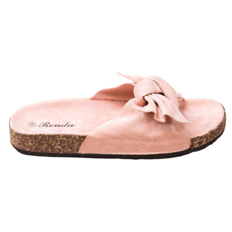 Renda Zapatillas cómodas con lazo rosado Renda Zapatillas cómodas con lazo rosado