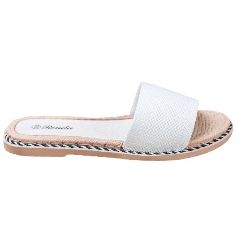 Renda Pantuflas Textiles Blancas blanco
