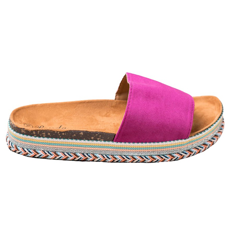 Renda Zapatillas en la plataforma violeta