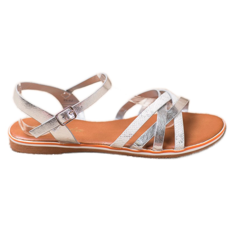 Nio Nio Sandalias plateadas clásicas gris