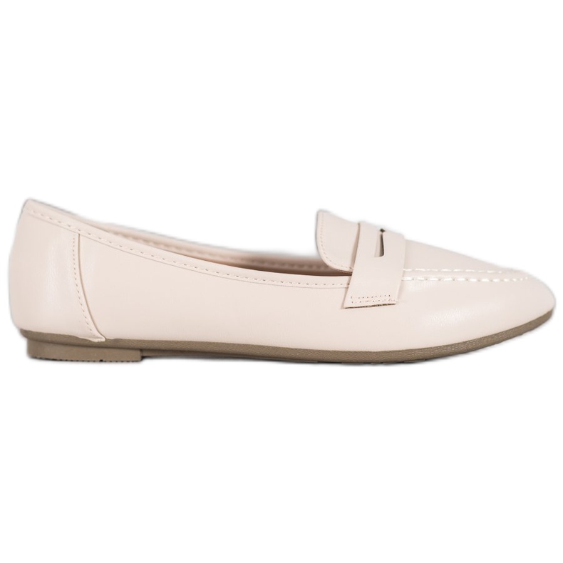 Diamantique Mocasines beige con cuero ecológico