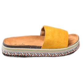 Renda Zapatillas en la plataforma amarillo