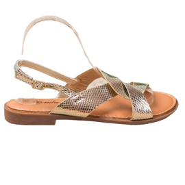 Renda Sandalias Con Efecto Holo dorado