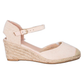 Small Swan Alpargatas de cuña beige