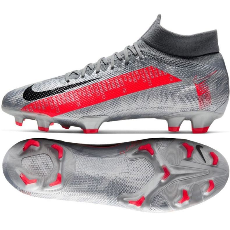 Zapatos de fútbol Nike Mercurial Superfly 7 Pro Fg M AT5382-906 multicolor gris Zapatos de fútbol Nike Mercurial Superfly 7 Pro Fg M AT5382-906 multicolor gris