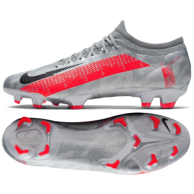 Zapatos de fútbol Nike Mercurial Vapor 13 Pro Fg M AT7901-906 multicolor gris Zapatos de fútbol Nike Mercurial Vapor 13 Pro Fg M AT7901-906 multicolor gris