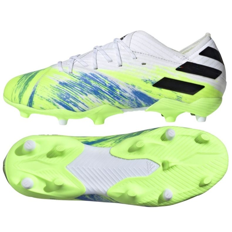 Botas de fútbol adidas Nemeziz 19.1 Fg Jr EG7239 multicolor blanco