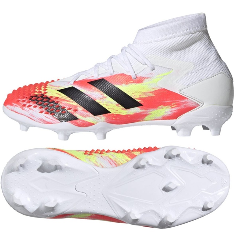 Botas de fútbol adidas Predator Dracon 20.1 Fg Jr EG1608 multicolor blanco Botas de fútbol adidas Predator Dracon 20.1 Fg Jr EG1608 multicolor blanco