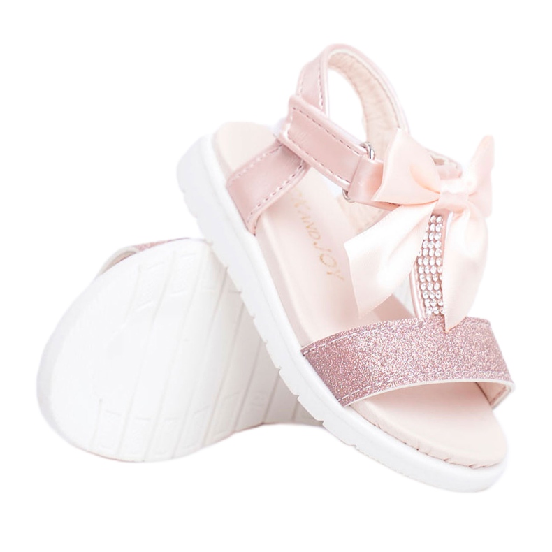 FRROCK Sandalias Infantiles Con Velcro Para Niña Champagne Bella multicolor rosado