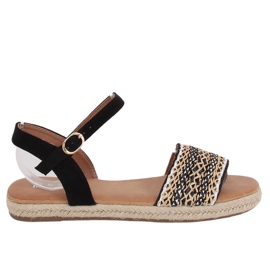Sandalias alpargatas de mujer negras WH933 Black negro