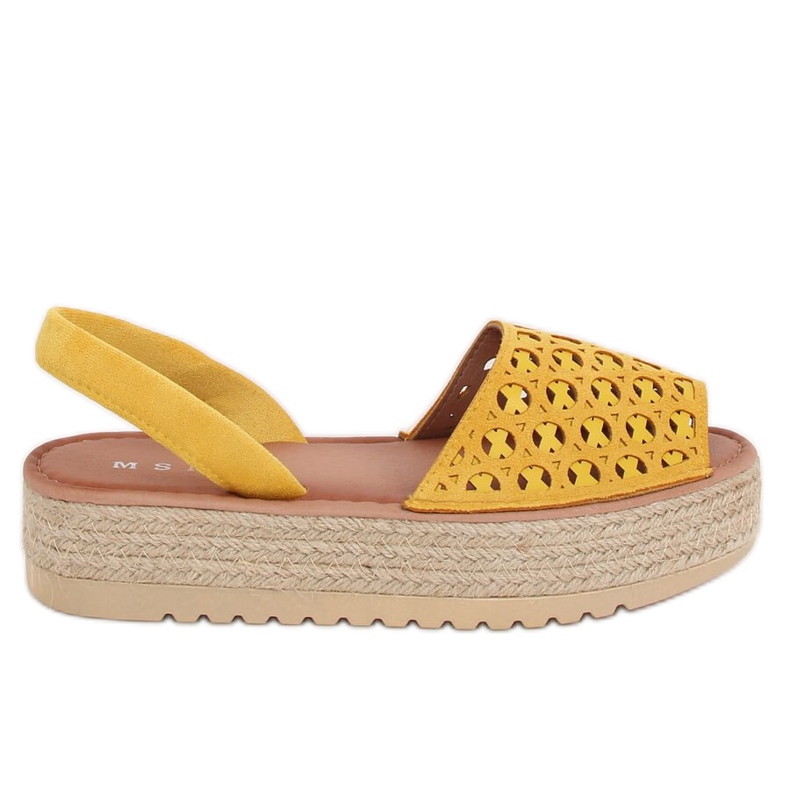 Sandalias, alpargatas, miel WH931 Amarillo
