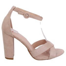 Sandalias en el poste beige TU133P Beige