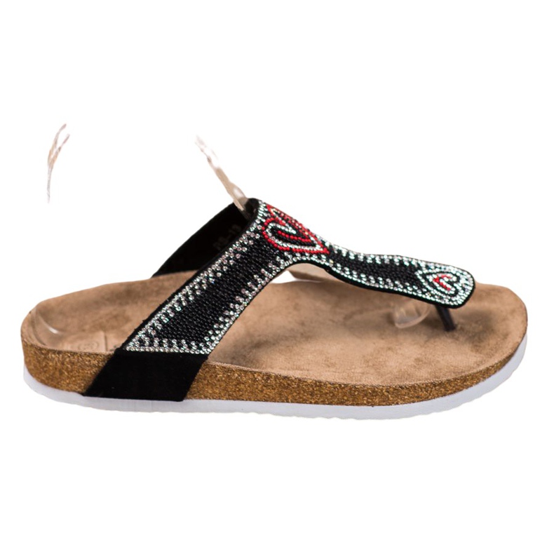 Bona Chanclas en la plataforma negro