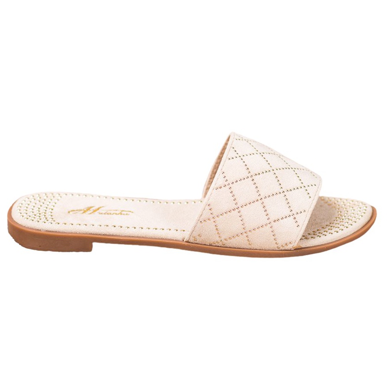 SHELOVET Pantuflas de gamuza elegantes marrón