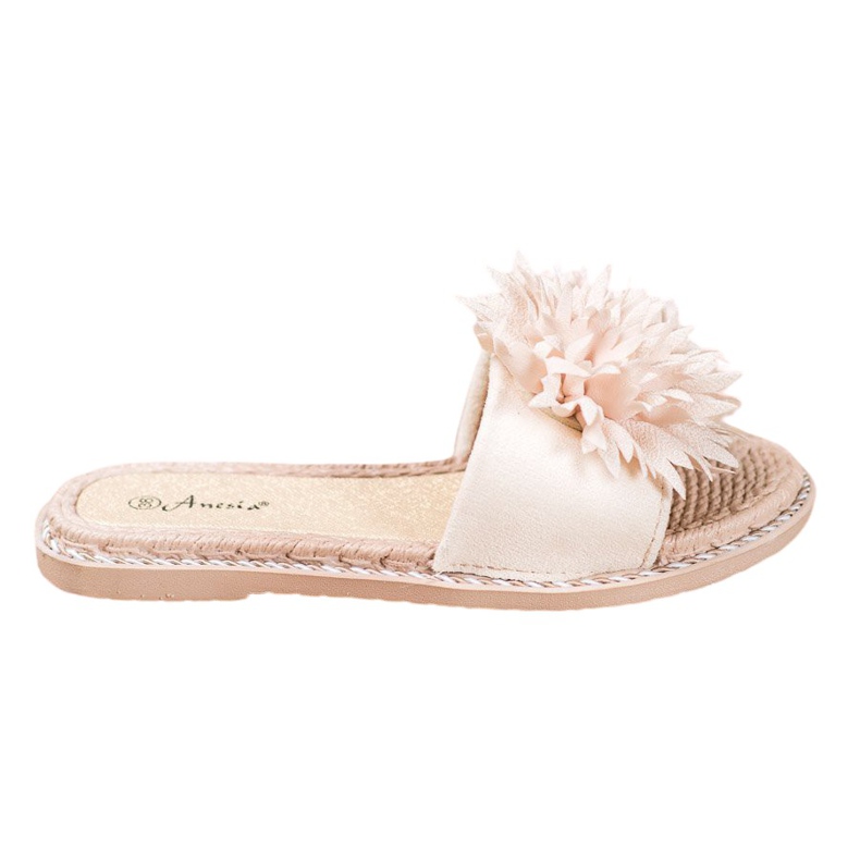 Anesia Paris Zapatillas con estilo con adorno beige