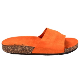Renda Pantuflas naranjas