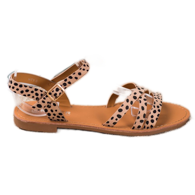 SHELOVET Sandalias de tacón plano beige SHELOVET Sandalias de tacón plano beige