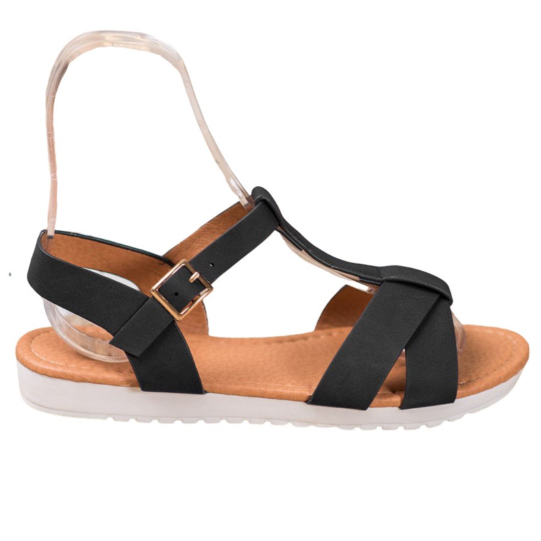 SHELOVET Sandalias Textiles Negras negro