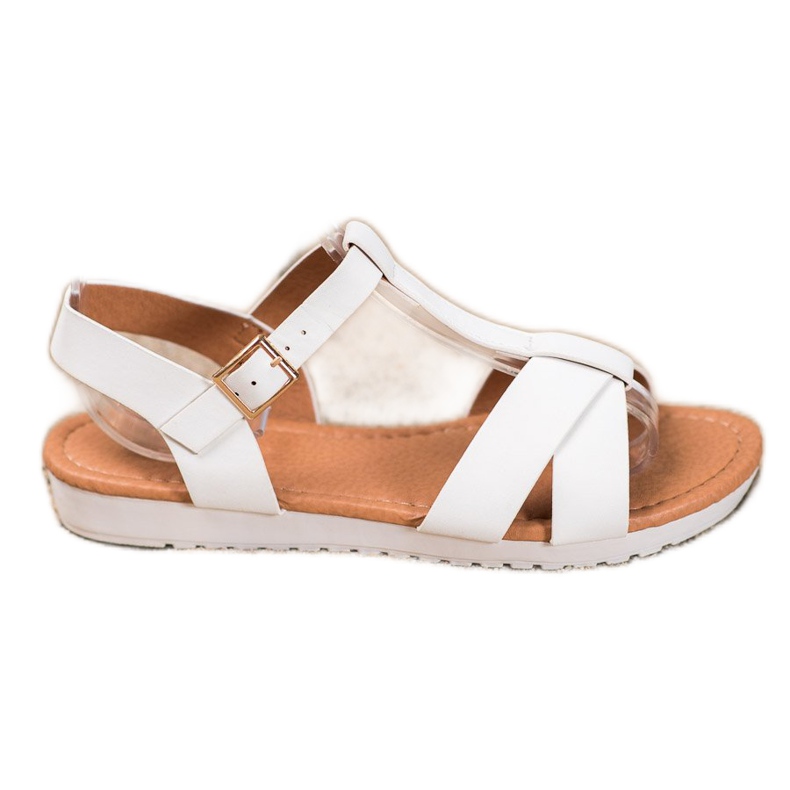 SHELOVET Sandalias textiles blancas blanco