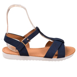 SHELOVET Sandalias Textil Azul Marino