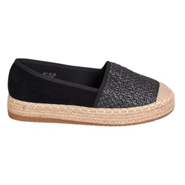 SHELOVET Alpargatas trenzadas negro multicolor