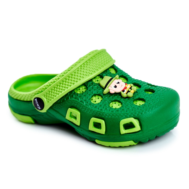 Giolan Pantuflas Infantiles Foam Crocs Verde Vaquero