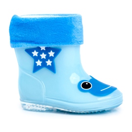 Chanclas de goma para niños Blue Frog azul