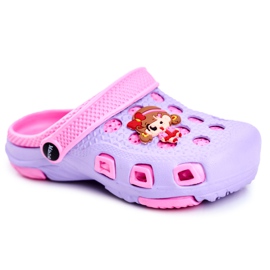 Giolan Pantuflas Infantiles Foam Crocs Violet Girl púrpura rosa