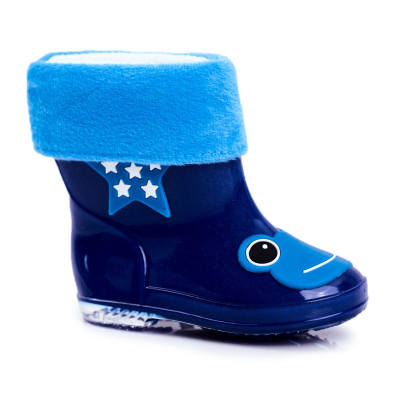 Chanclas infantiles de goma Rana azul marino