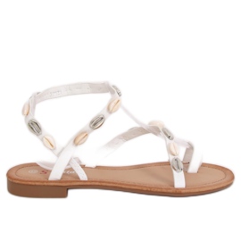 Chanclas blancas con conchas JH121 Blanco