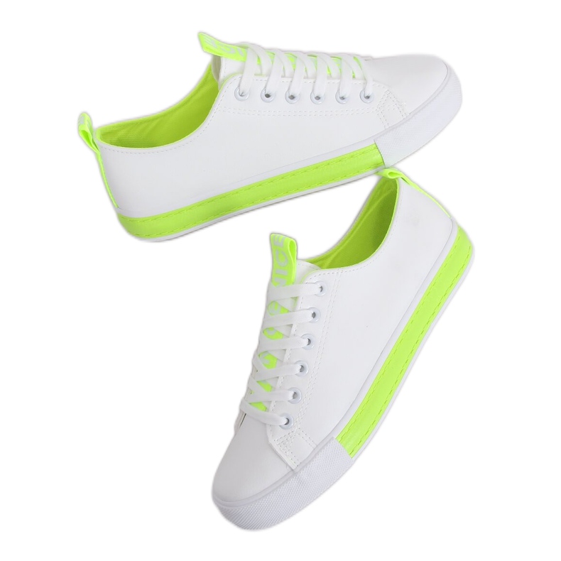 Zapatillas de mujer blancas LA70P Verde blanco Zapatillas de mujer blancas LA70P Verde blanco