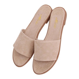 Zapatillas de mujer beige Q-85 Apricot