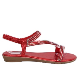 KM-33 Red sandalias asimétricas rojas rojo KM-33 Red sandalias asimétricas rojas rojo