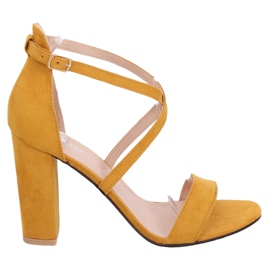Sandalias en el poste miel GG-88P Amarillo