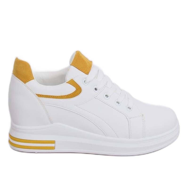 Deportivas cuña blancas HY-231 Amarillo Ii Calidad blanco