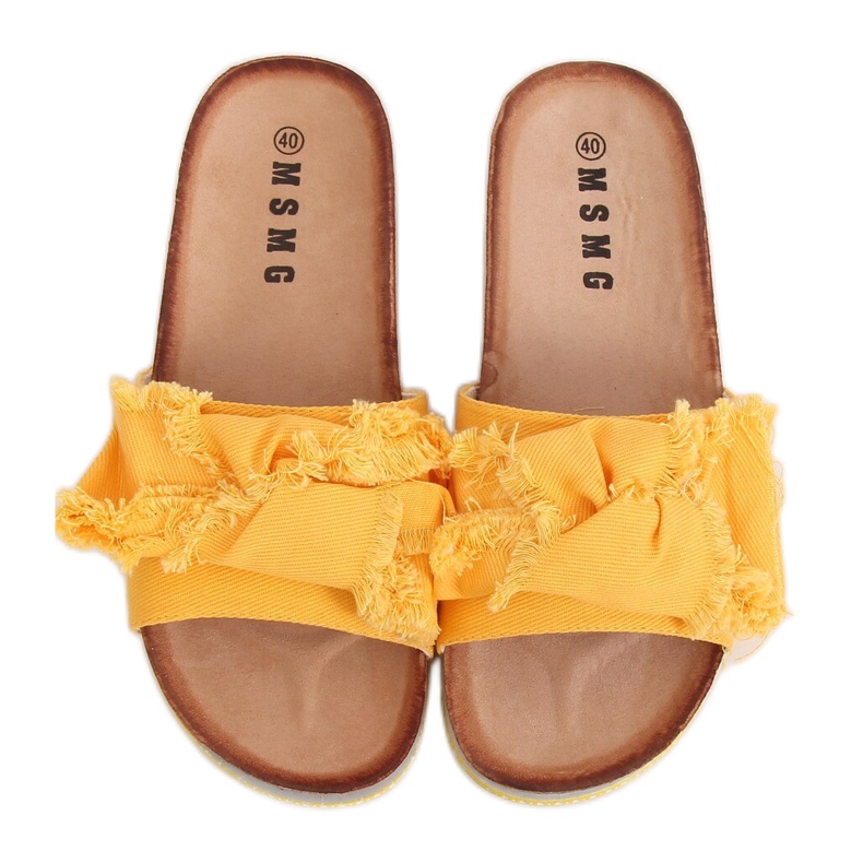 Pantuflas de mujer miel WS9023 Amarillo Pantuflas de mujer miel WS9023 Amarillo