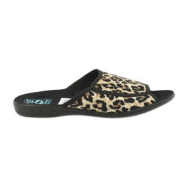 Pantuflas de mujer Adanex 13794 leopard beige marrón negro