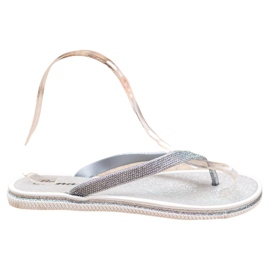 Bona Chanclas con purpurina gris