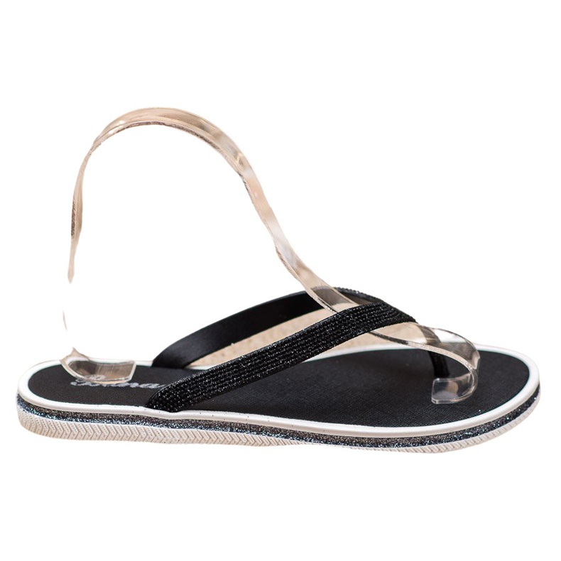 Bona Chanclas con purpurina negro