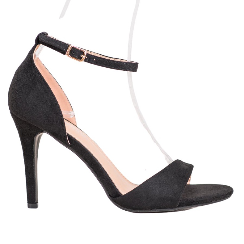 SHELOVET Tacones de gamuza clásicos negro