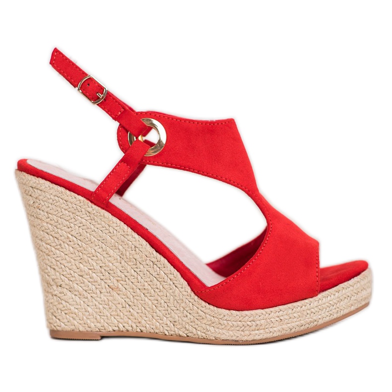 Goodin Sandalias Alpargatas Cerradas rojo