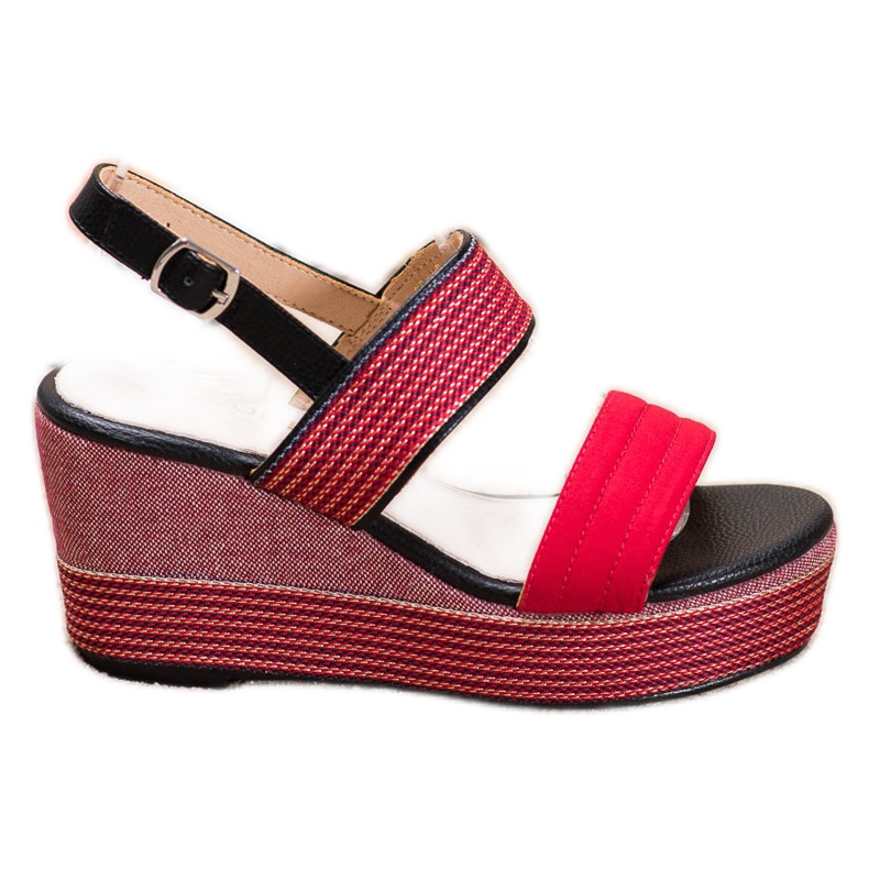 Goodin Sandalias de cuña rojas rojo Goodin Sandalias de cuña rojas rojo