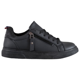 SHELOVET Calzado deportivo con cremallera decorativa negro