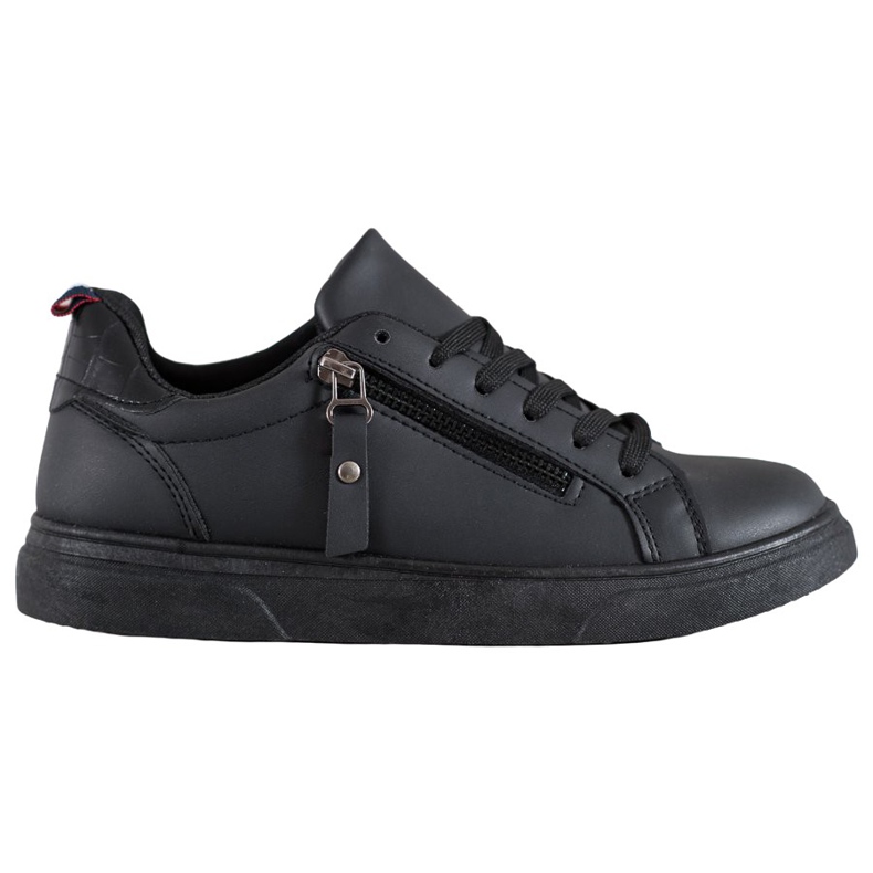 SHELOVET Calzado deportivo con cremallera decorativa negro