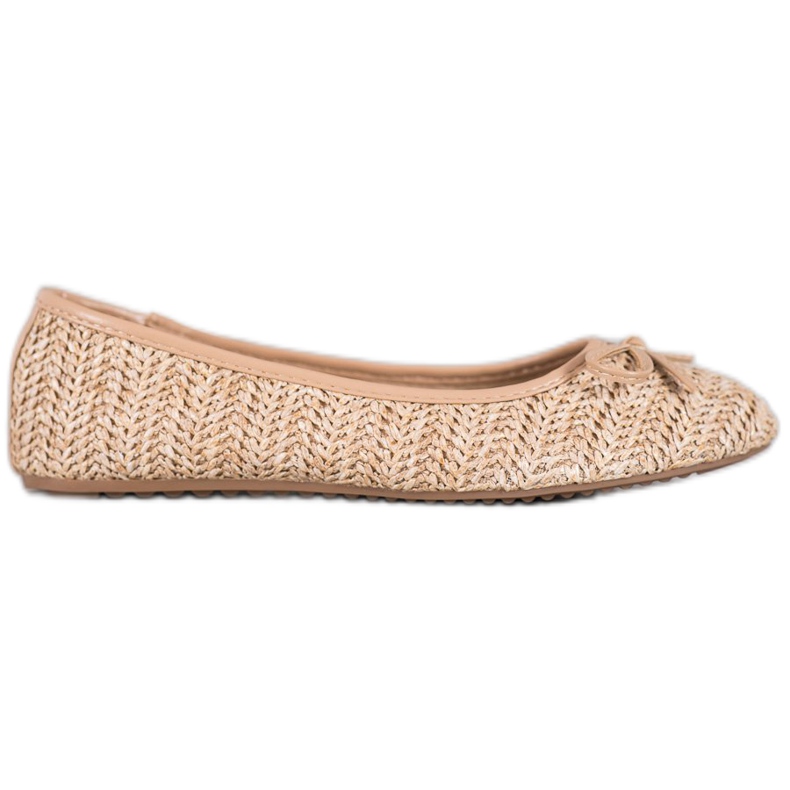 SHELOVET Bailarina Trenzada Con Lazo beige