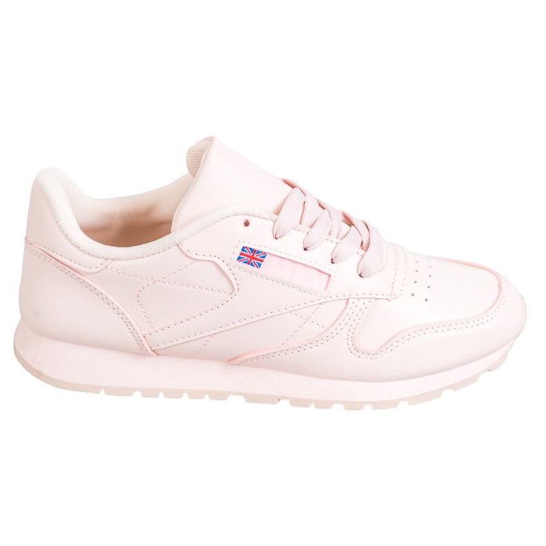 SHELOVET Zapatos atados en cuero ecológico rosado