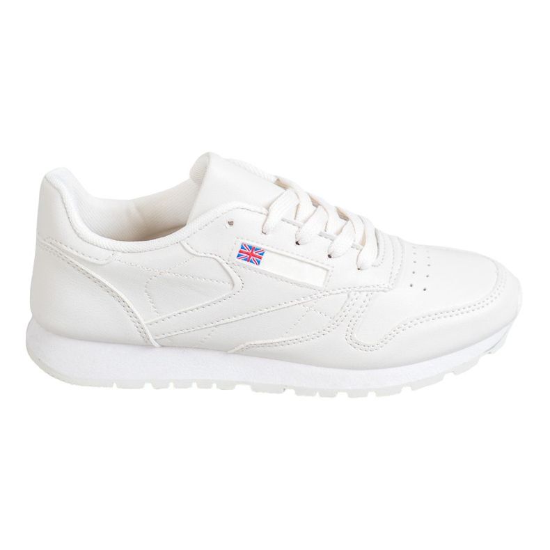 SHELOVET Zapatos atados en cuero ecológico blanco