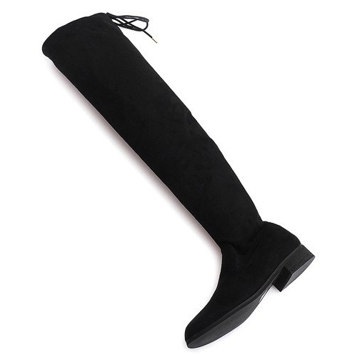 Botas Altas Ante Lycra 3037 Negro blanco